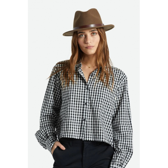 Dark Brown Wool Felt Messer Hat - Brixton Dark Brown Wool Felt Messer Hat - Brixton