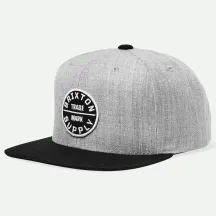 Oath III Grey and Black Snapback Cap - Brixton