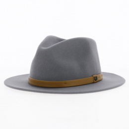 Chapeau Fedora Messer Feutre Laine Gris - Brixton
