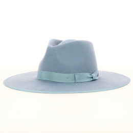 Fedora Jo Rancher Hat Light Blue Wool Felt - Brixton