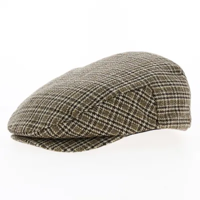 Casquette Plate Hooligan Pieds de Poule Marron - Brixton