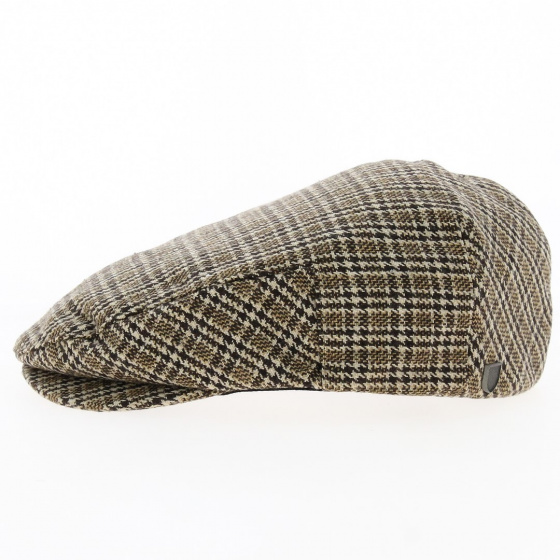 Casquette Plate Hooligan Pieds de Poule Marron - Brixton