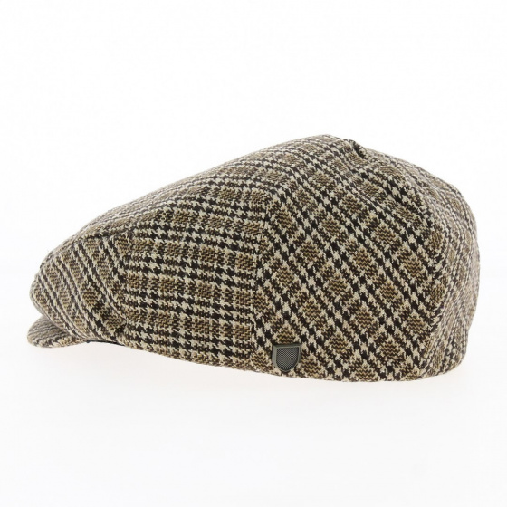 Casquette Plate Hooligan Pieds de Poule Marron - Brixton