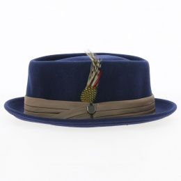 Porkpie Stout Hat Navy Blue - Brixton