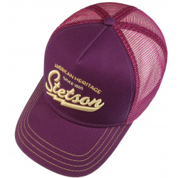 Baseball Trucker Cap American Heritage Purple - Stetson