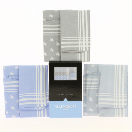 6 Paul Coton Bateau Handkerchiefs - Traclet