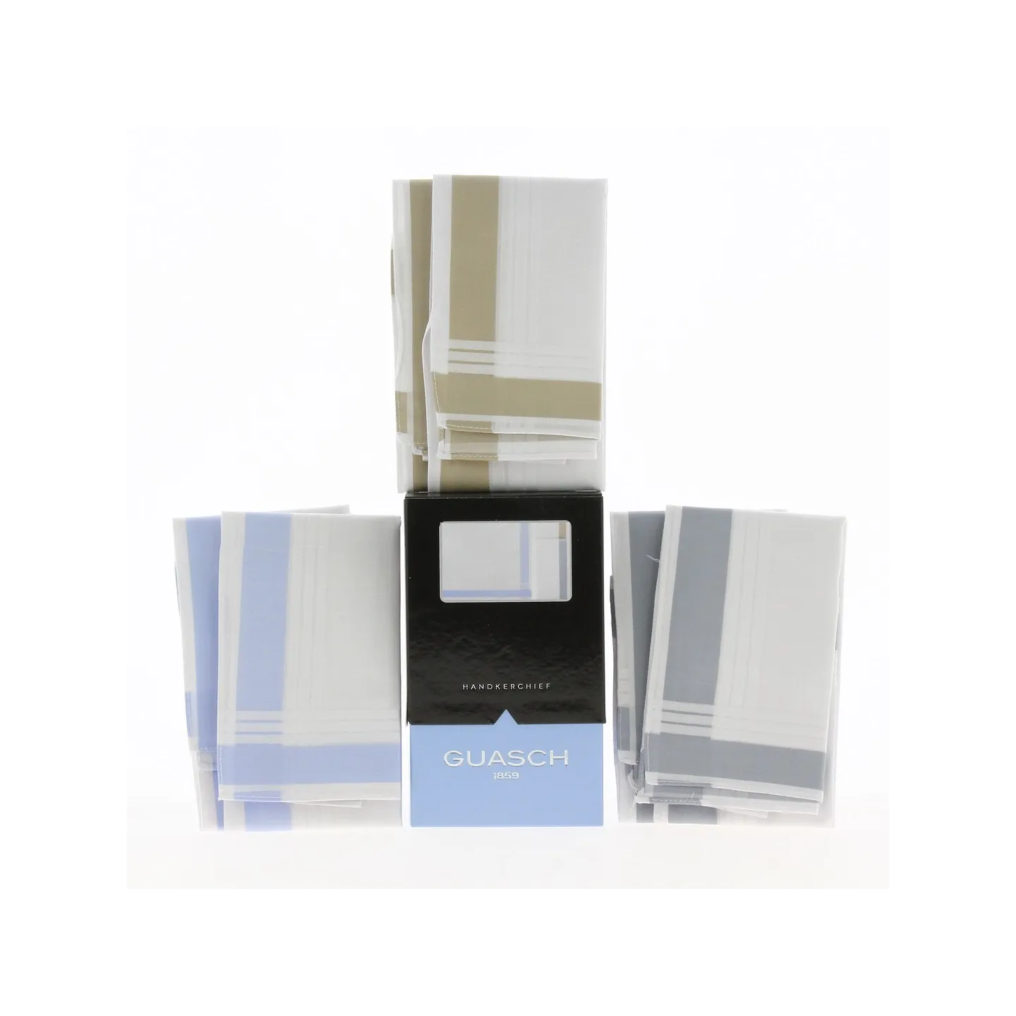 6 Mouchoirs Coton Lyly 3 couleurs - Traclet