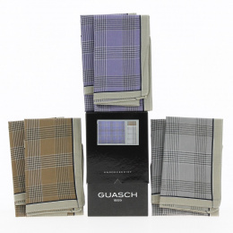 6 Cotton handkerchiefs with colored checks - Traclet