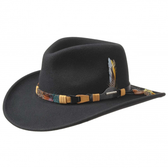 Kingsley Vitafelt Hat Black - Stetson Kingsley Vitafelt Hat Black - Stetson