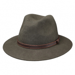 Chapeau Traveller Feutre Laine Olive- Traclet