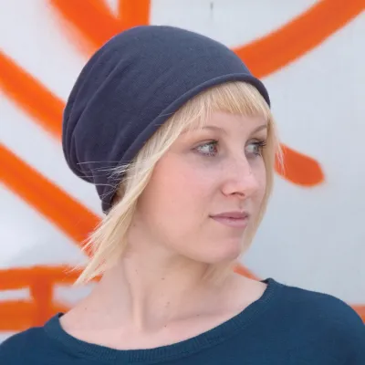 Navy blue cotton hat - Kopka