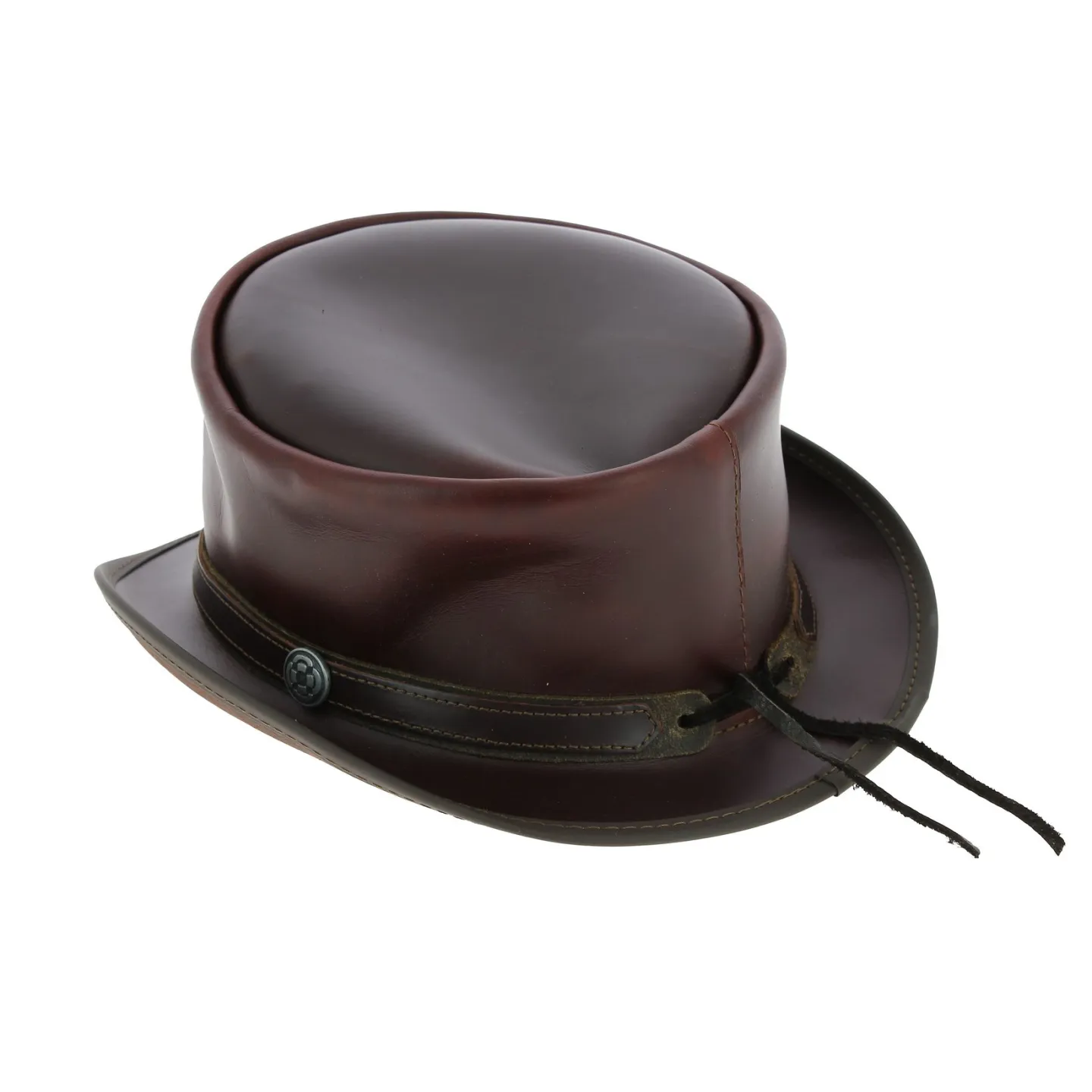 Hampton Leather Half Top Hat Olive - Head'nHome Reference: 17669| Traclet Hat Shop