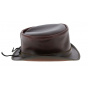 Chapeau Demi Haut de Forme Hampton Cuir Olive - Head'nHome