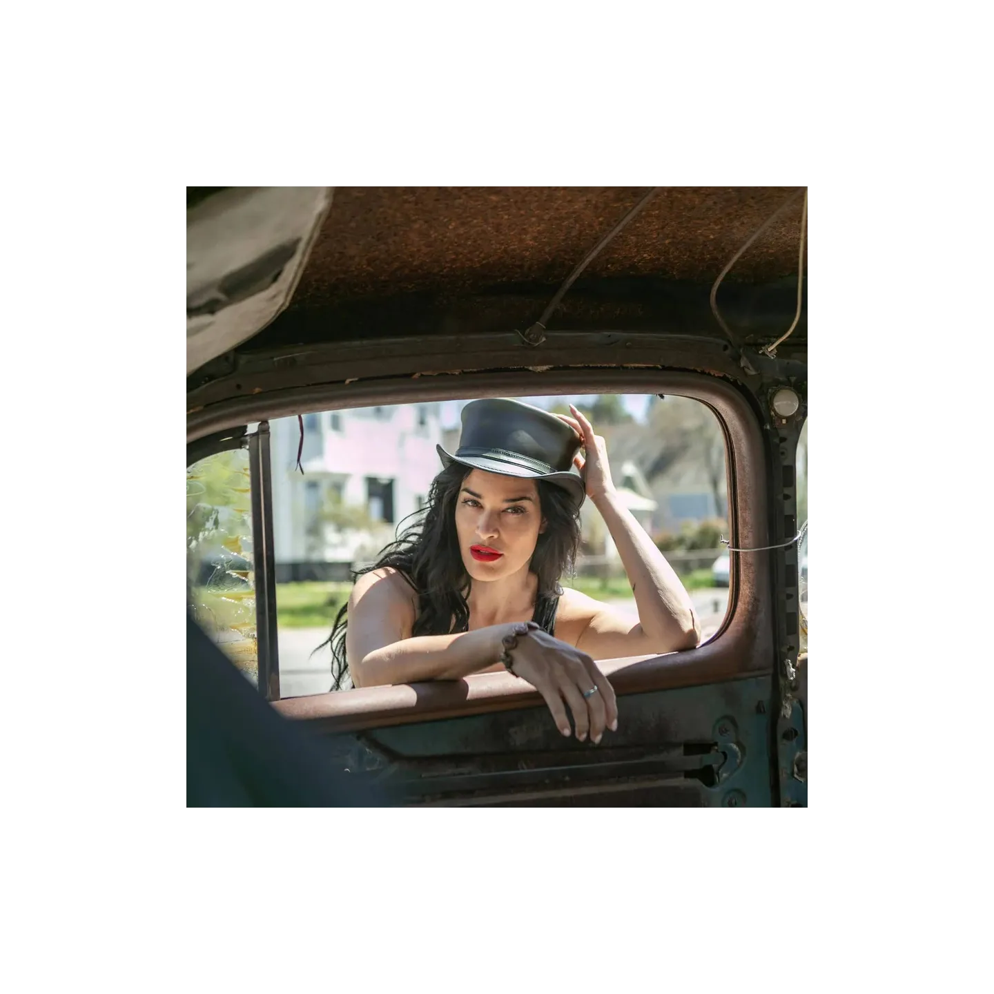 Hampton Leather Half Top Hat Olive - Head'nHome Reference: 17669| Traclet Hat Shop