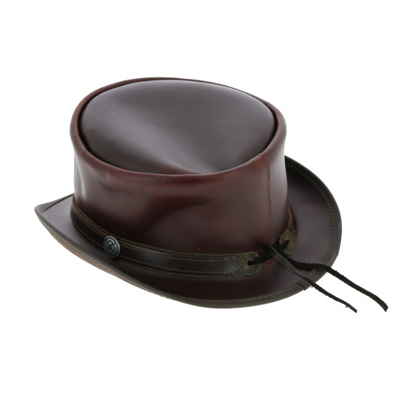 Chapeau Demi Haut de Forme Hampton Cuir - Head'nHome Chapeau Demi Haut de Forme Hampton Cuir - Head'nHome