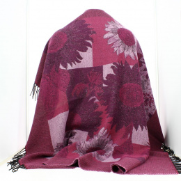 Floral Plum Poncho - Traclet