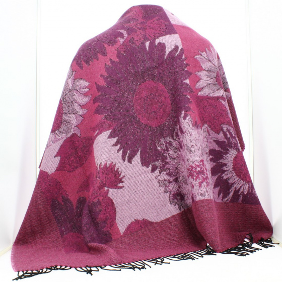 Floral Plum Poncho - Traclet