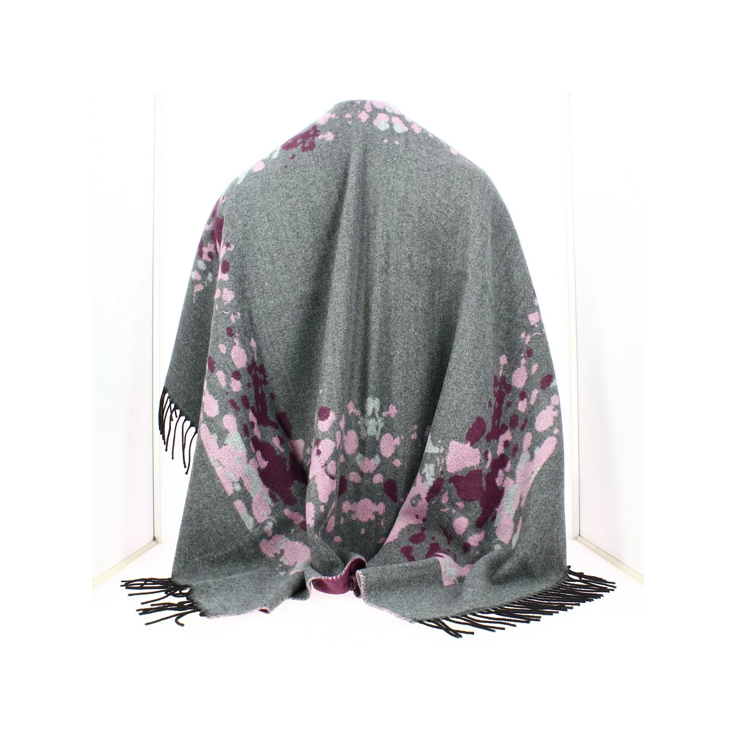 Poncho Motifs Rorschach gris recto - Traclet