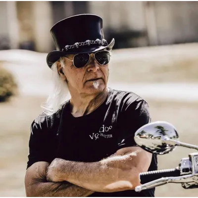 Chapeau Demi Haut de Forme El Dorado Cuir Noir - Head'N Home