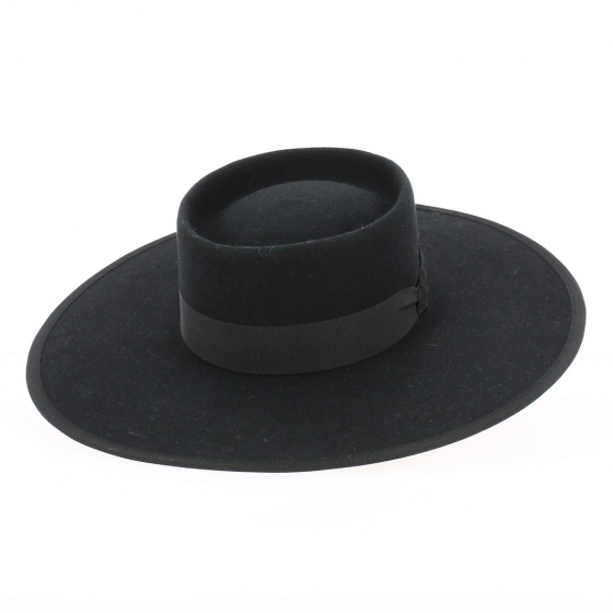 Chapeau Alsacien larges bords - forme Gambler