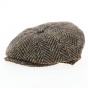 Irish wool cap brown chevrons - Fléchet