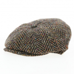 Irish wool cap brown chevrons - Fléchet