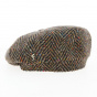 Irish wool cap brown chevrons - Fléchet