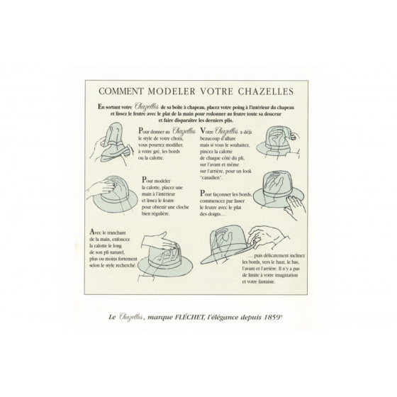 Chapeau Fédora Le Chazelles Feutre Poil Orange vif - Fléchet Chapeau Fédora Le Chazelles Feutre Poil Orange vif - Fléchet