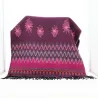 Pink scarf with geometric pattern recto - Traclet