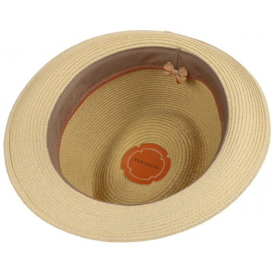 Stetson - Beige Scriba Toyo Trilby Hat UPF 40+ Stetson - Beige Scriba Toyo Trilby Hat UPF 40+