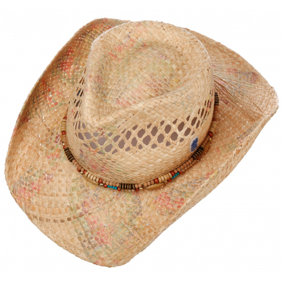 Western Cowboy Hat Natural Raffia Straw - Stetson