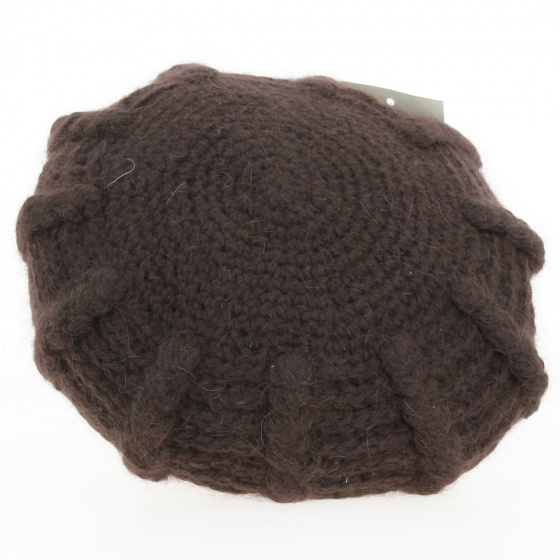 Sophie Angora brown beret - Traclet