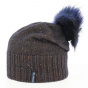 Miriade Long Bonnet with copper and navy Pompon - Kristo