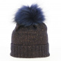 Miriade hat with copper and navy Pompon - Kristo
