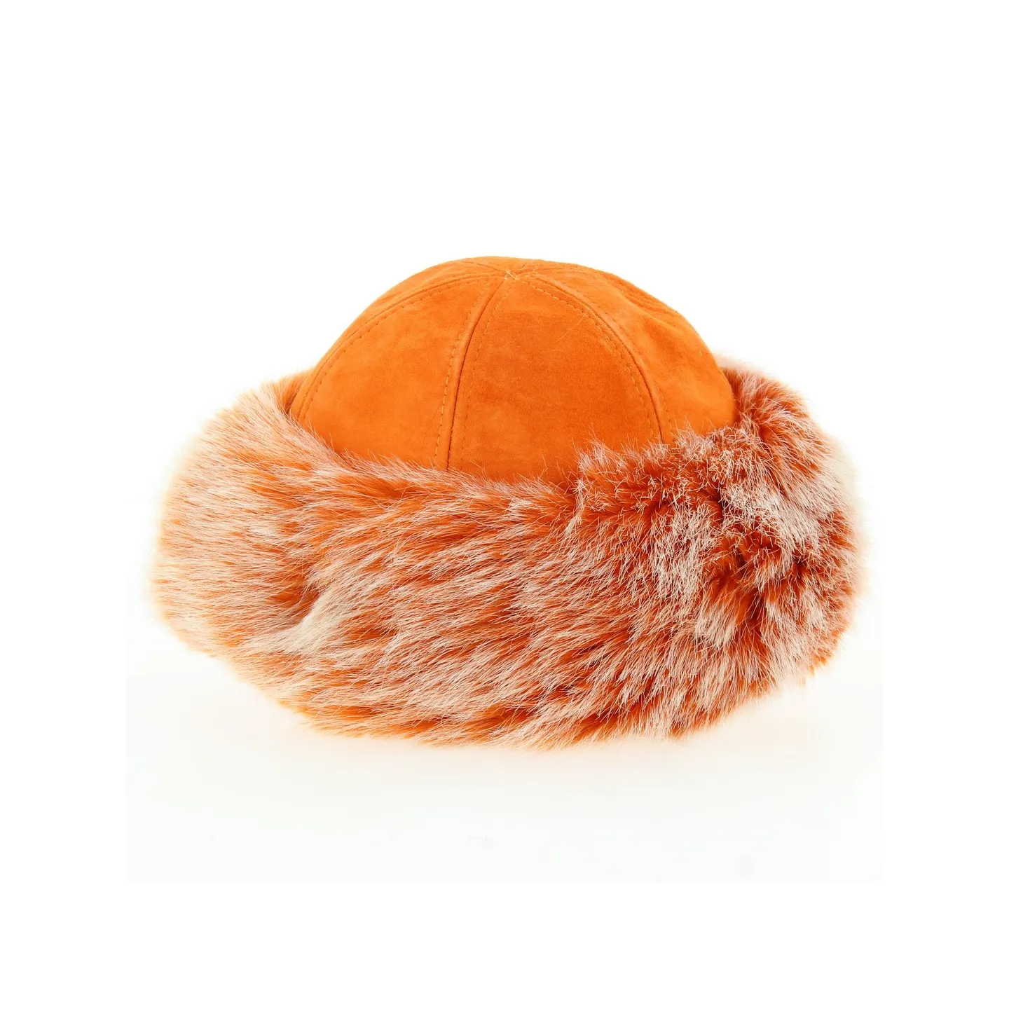 Toque Nastasia Cuir & Fausse Fourrure Orange - Traclet