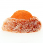 Toque Nastasia Leather & Faux Fur Orange - Traclet