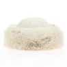 Toque Ivanova Ecru Leather & White Faux Fur - Traclet