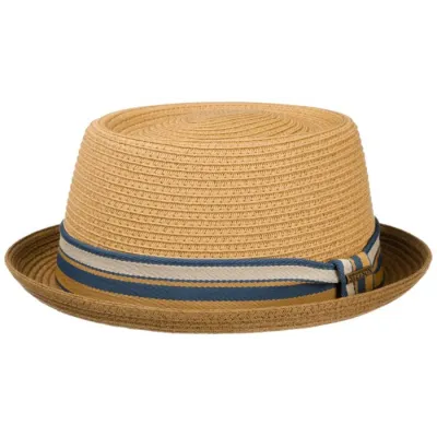 Chapeau Porkpie Scriba Toyo Beige & Taupe - Stetson Référence : 15391