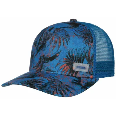 Casquette Trucker Jungle Lin Bleu - Stetson