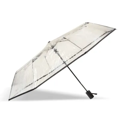 Parapluie Transparent Pvc Noir - Isotoner