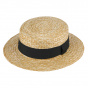 Natural straw boater - Traclet