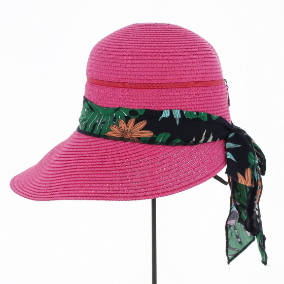 Santa Giulia Large Visor Cap Fuchsia - Traclet
