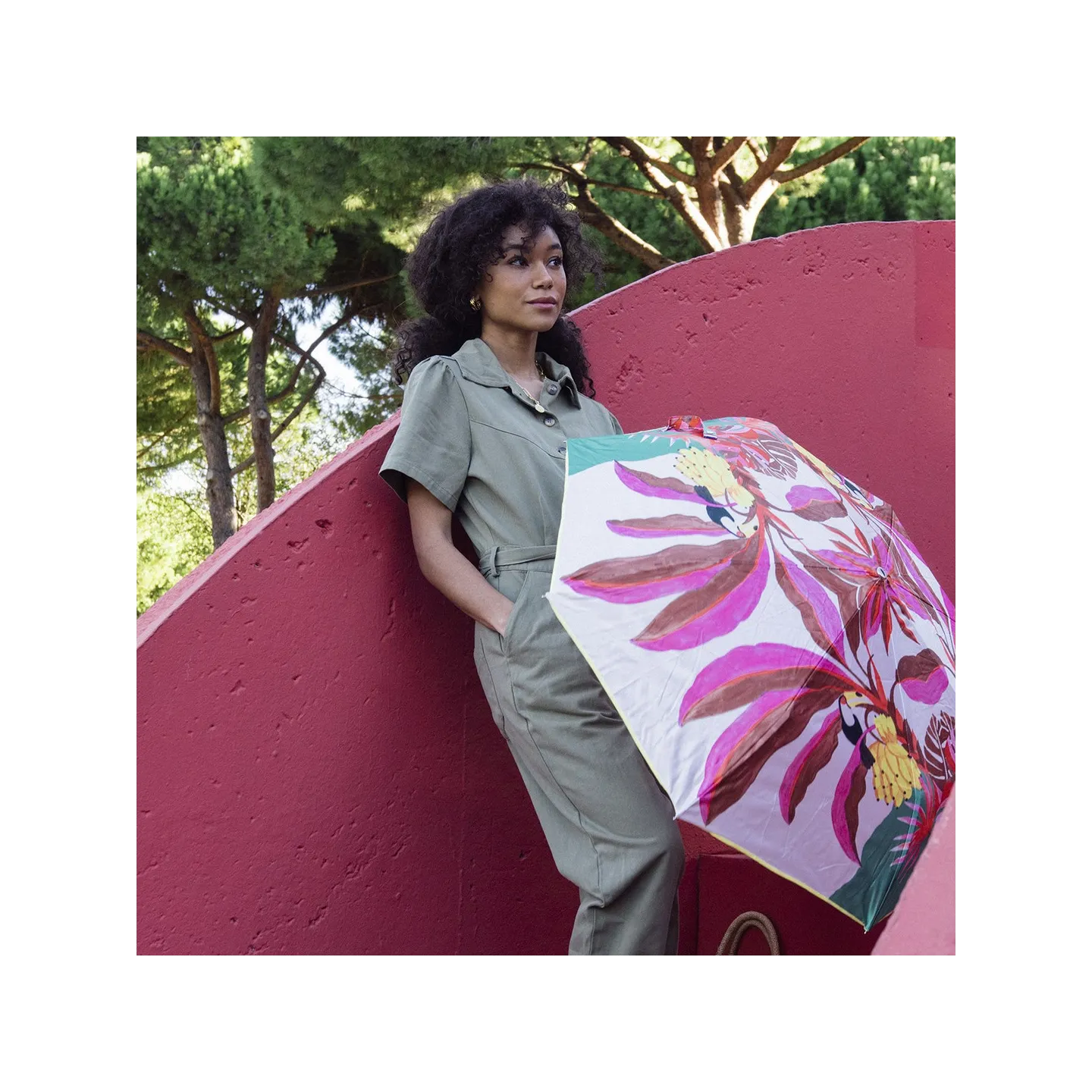 Women's folding umbrella UPF 50 Coco Banana - Piganiol