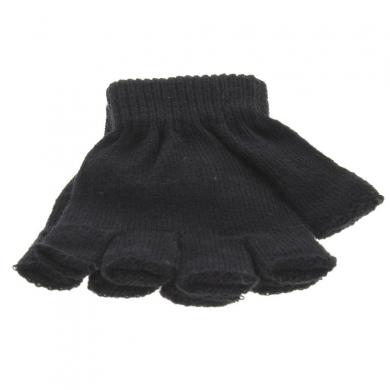 Scratched acrylic black mittens - Traclet Scratched acrylic black mittens - Traclet