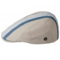 Doma Flat Cap Denim Jean Cotton Beige - Traclet