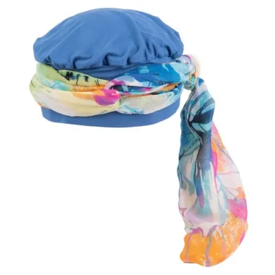 Sanja Blue Toque with Scarf - MTM Reference: 11369 | Traclet Hat Shop