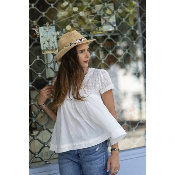 Chapeau Trilby Raphia Rome - Traclet Chapeau Trilby Raphia Rome - Traclet