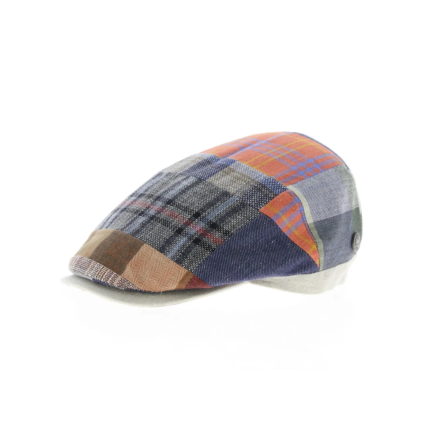 Patchwork Domiti Linen & Cotton Cap - Traclet Reference: 9327 | Traclet Hat Shop