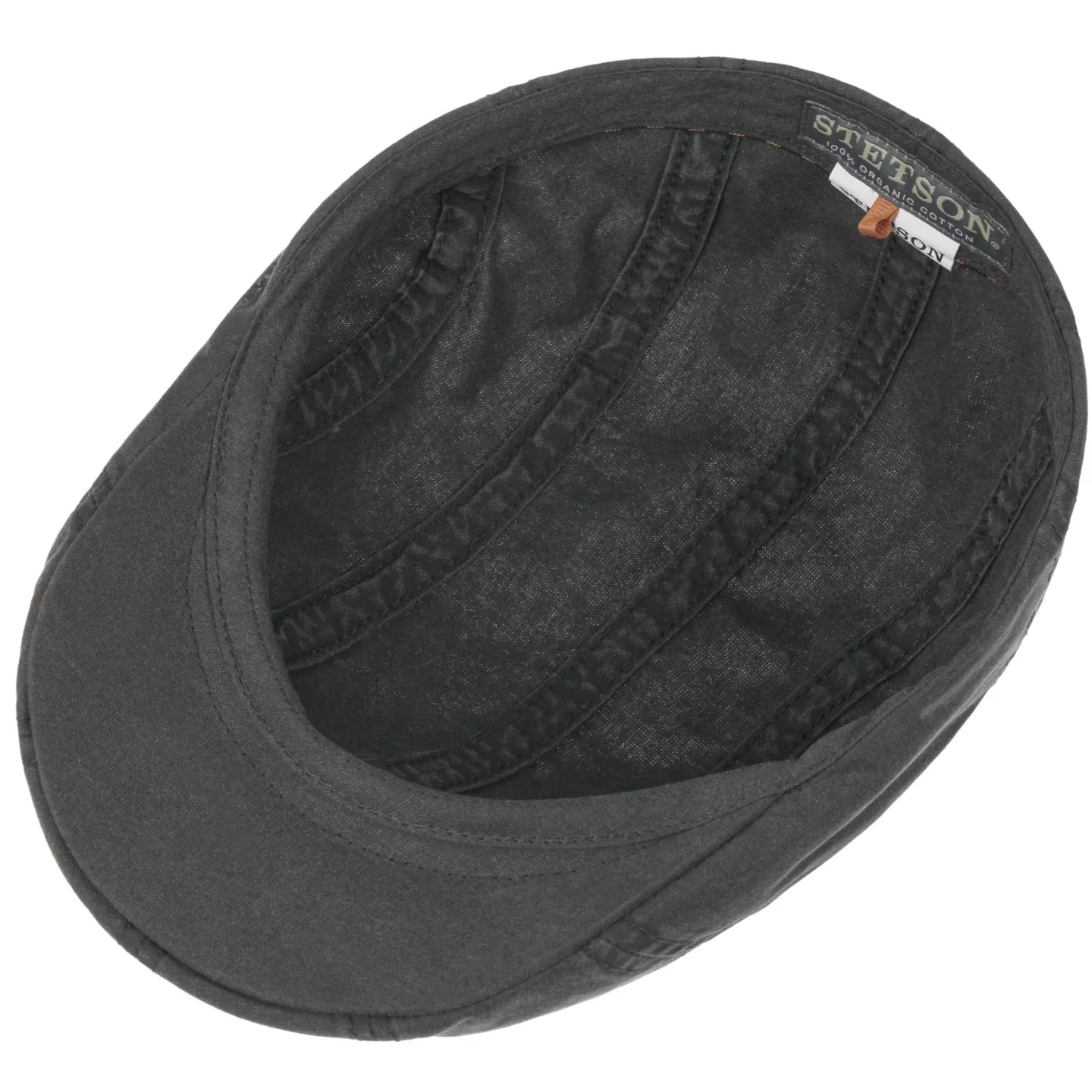 Madison Flat Cap Washed Black Cotton - Stetson Reference: 3371 | Traclet Hat Shop
