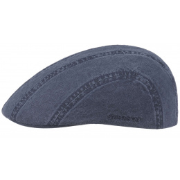 Madison delavée Flat Cap Navy Cotton Stetson